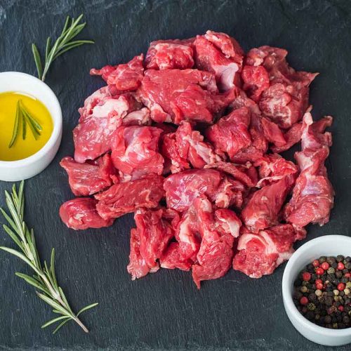 Pasture Raised Beef Stew Meat or Beef Kabob Meat from Christensen Ranch