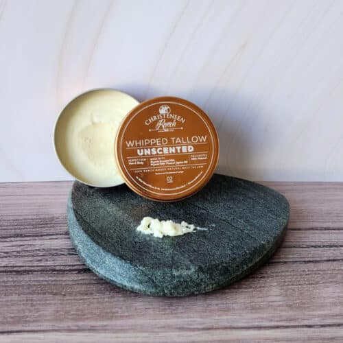 Tin of Christensen Ranch Unscented Whipped Tallow Balm